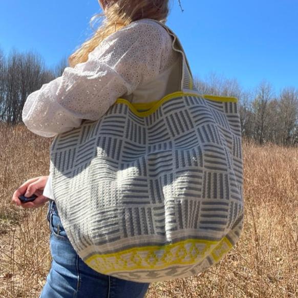 Susu Tote-grey/yellow – vieve