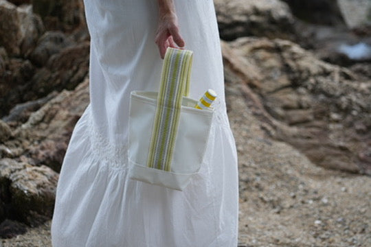 Yellow Check Wine Tote