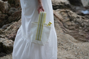 Yellow Check Wine Tote